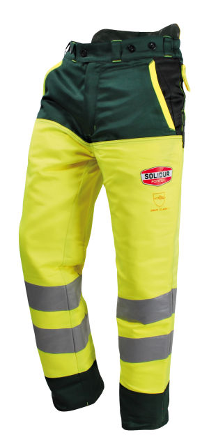 Solidur GLOW High Visibilty EN381-5 Type A Chainsaw Trousers                      HVPA<br />Retail Price &pound;100 + VAT