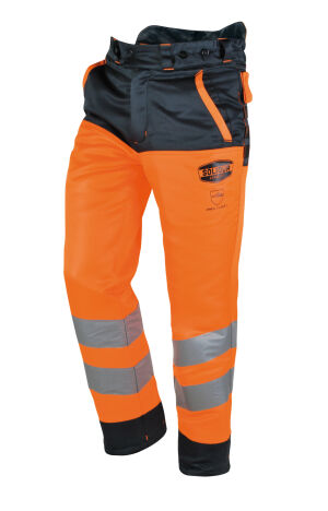 Solidur GLOW EN381-5 Class 1 Type A Chainsaw Trousers                 HVPAOR<br />Retail Price &pound;90.55 + VAT<br />Sizes XS - 3XL<br />Also available in yellow HVPA and Class 3